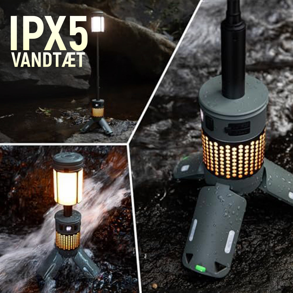 OCTO Teleskopisk Lampe med power bank