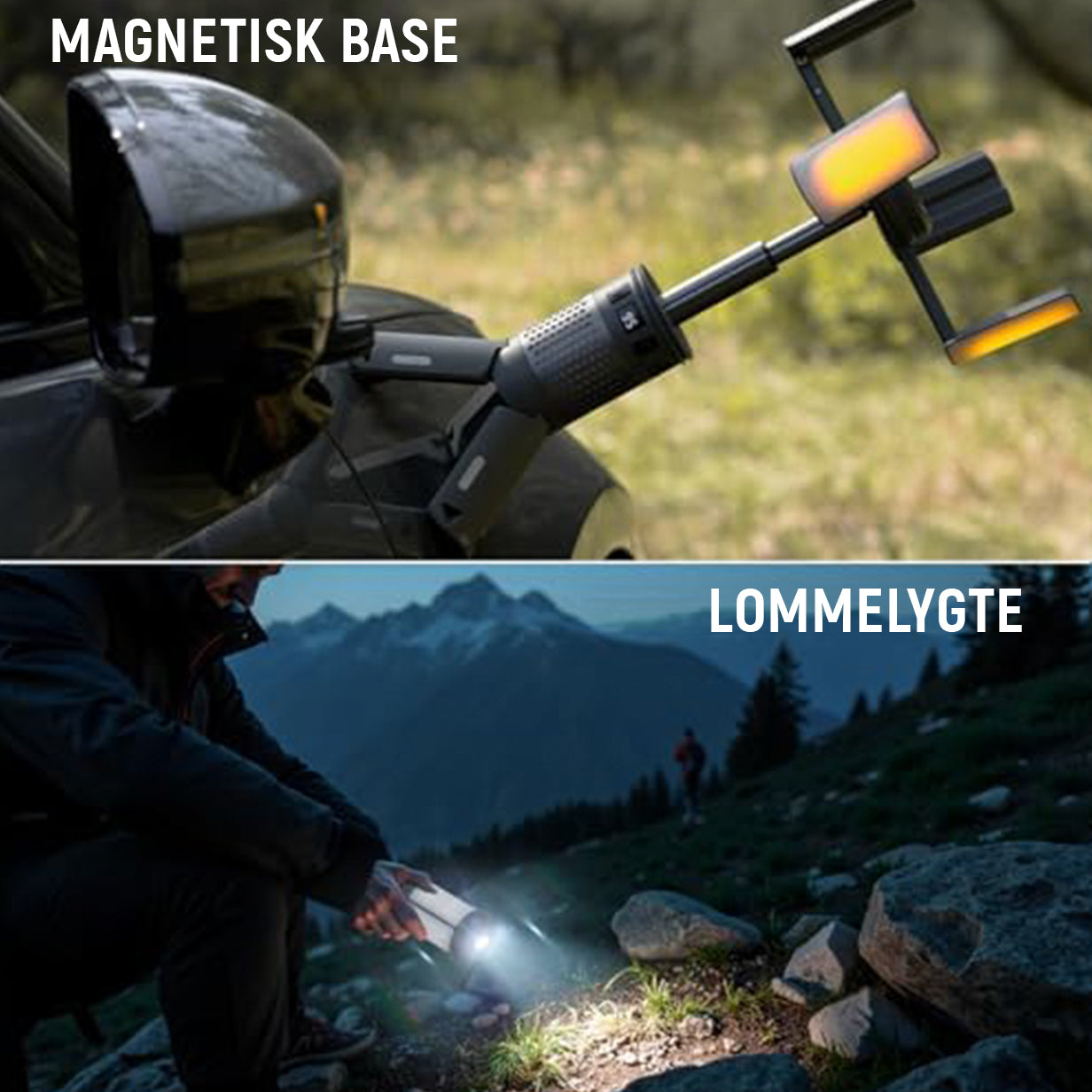 OCTO Teleskopisk Lampe med power bank