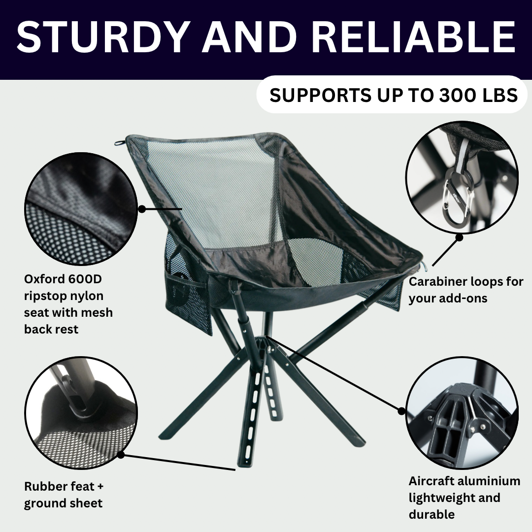 Portable Comfortable Outdoor Folding Chairs Campster II Sitpack